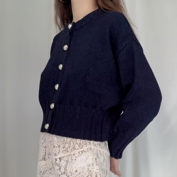 ALTUZARRA Liam Sweater Cardigan -Berry Blue - Picture 4 of 7